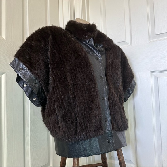 Vintage Weiss 80’s Mink & Leather Jacket or Vest - Picture 9 of 15